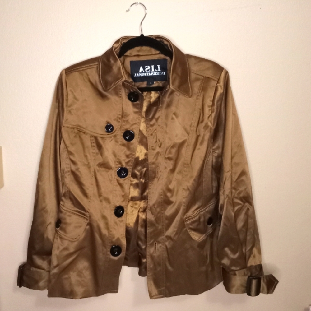 Lisa International Medium Bronze Metallic Jacket